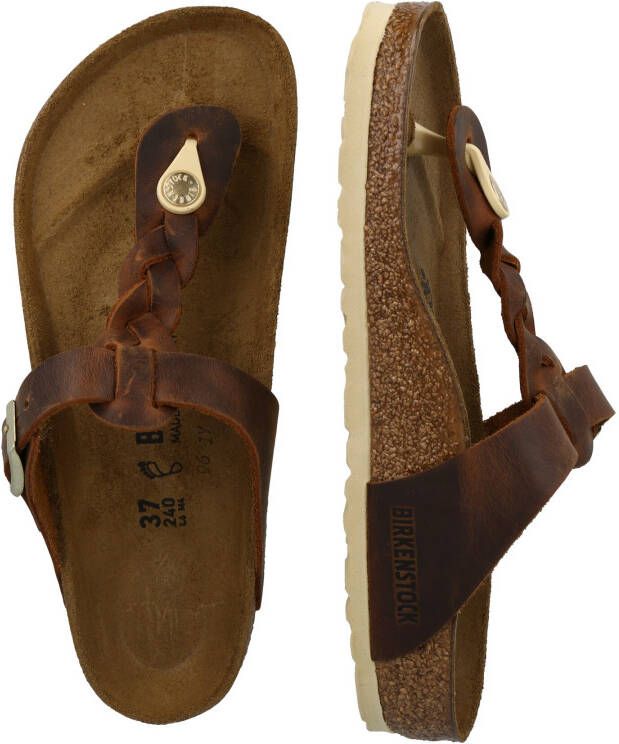 Birkenstock "Gizeh Olie Gewaxt Leren Sandalen voor Dames" Bruin Dames - Foto 11