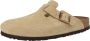 Birkenstock Beige Sandalen met Suède Bovenwerk en Verstelbare Metalen Gesp Beige - Thumbnail 3