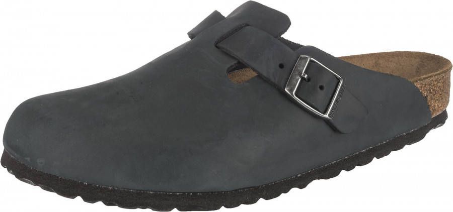 Birkenstock Boston Black narrow Fettleder Oiled Leather Unisex Pantoffels Zwart - Foto 2