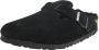 Birkenstock Boston Black narrow Shearling Veloursleder Suede Dames Pantoffels Zwart - Thumbnail 7