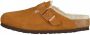 Birkenstock BOSTON SHEARLING SUEDE LEATHER Dames pantoffelsHeren pantoffels Cognac - Thumbnail 6