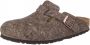 Birkenstock Wollen Boston Klompen Smalle Pasvorm Bruin Unisex - Thumbnail 6