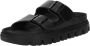 Birkenstock Zwarte Leren Verstelbare Strap Sandalen Black Dames - Thumbnail 2