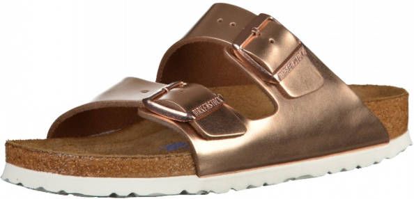Birkenstock Slippers ARIZONA SFB in smalle schoenwijdte metallic-look met soft-voetbed - Foto 20