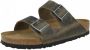 Birkenstock Slipper Arizona 1019313 Khaki Groen Vet Leer Normaal Zacht Voetbed - Thumbnail 6