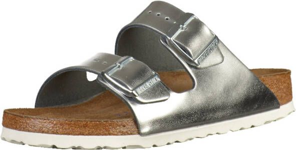 Birkenstock Arizona Dames Slippers Metallic Silver Narrow fit | Zilver | Leer - Foto 16