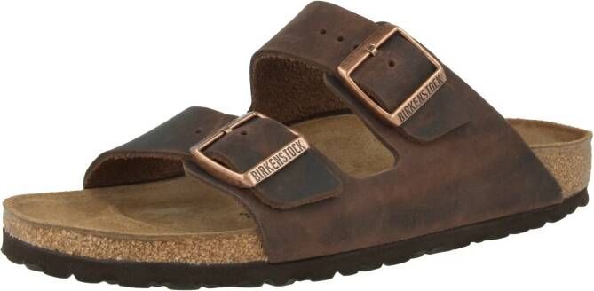 Birkenstock Platte sandalen Arizona Natural Oiled Leather Regular Habana - Foto 3