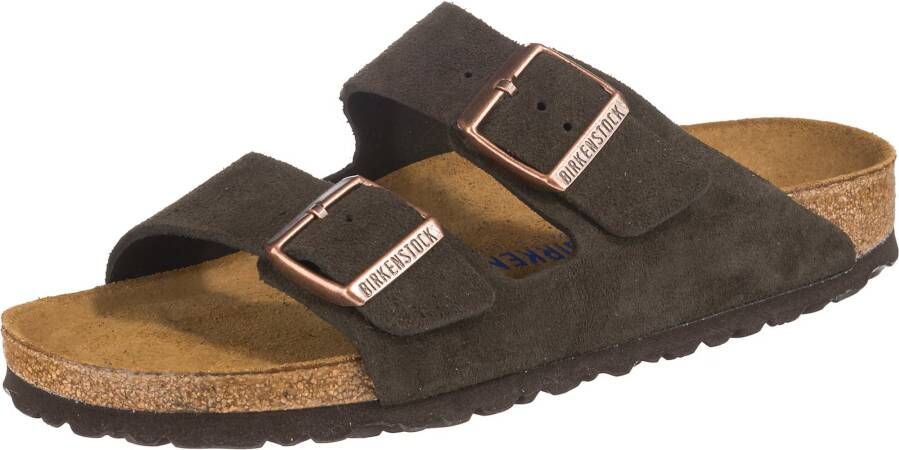 Birkenstock Platte sandalen Arizona Soft Footbed Suede Narrow Mocha - Foto 8