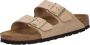 Birkenstock Verstelbare Logo Sandalen Rubberen Zool Beige Dames - Thumbnail 4