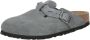 Birkenstock Boston Braided Suede Leather Basalt Gray Narrow - Thumbnail 3