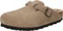 Birkenstock BOSTON SHEARLING SUEDE LEATHER Dames pantoffelsHeren pantoffels Taupe - Thumbnail 4