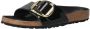 Birkenstock Low-Top Sneakers Sandale Madrid Big Buckle Natural Leather in zwart - Thumbnail 2