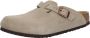Birkenstock Boston Slippers Kids Suede Taupe Narrow Fit Unisex - Thumbnail 5