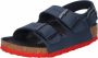 Birkenstock Milano Kids Sandalen Desert Soil Blue Red Narrow fit | Blauw | Imitatieleer - Thumbnail 4