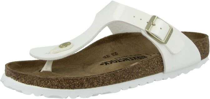Birkenstock Gizeh Dames Slippers White Patent Narrow fit | Wit | Imitatieleer - Foto 5