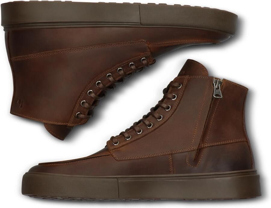 Blackstone RUBY EERO ZIPPER CG188 Tan Sneaker (high) Heren Dark brown - Foto 4