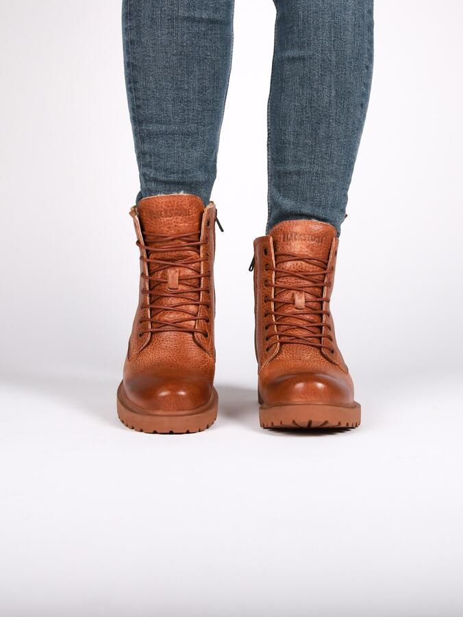 Blackstone WL02 CUOIO LACE UP BOOT SHEEPSKIN Vrouw Cognac - Foto 6