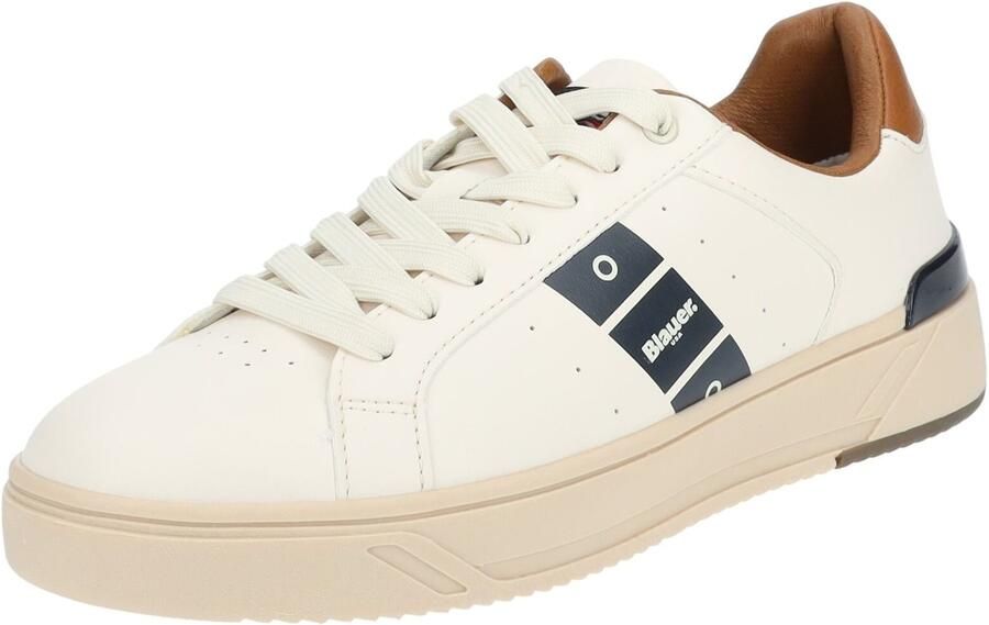 Blauer.USA Sneakers laag 'ANSON' crème bruin zwart