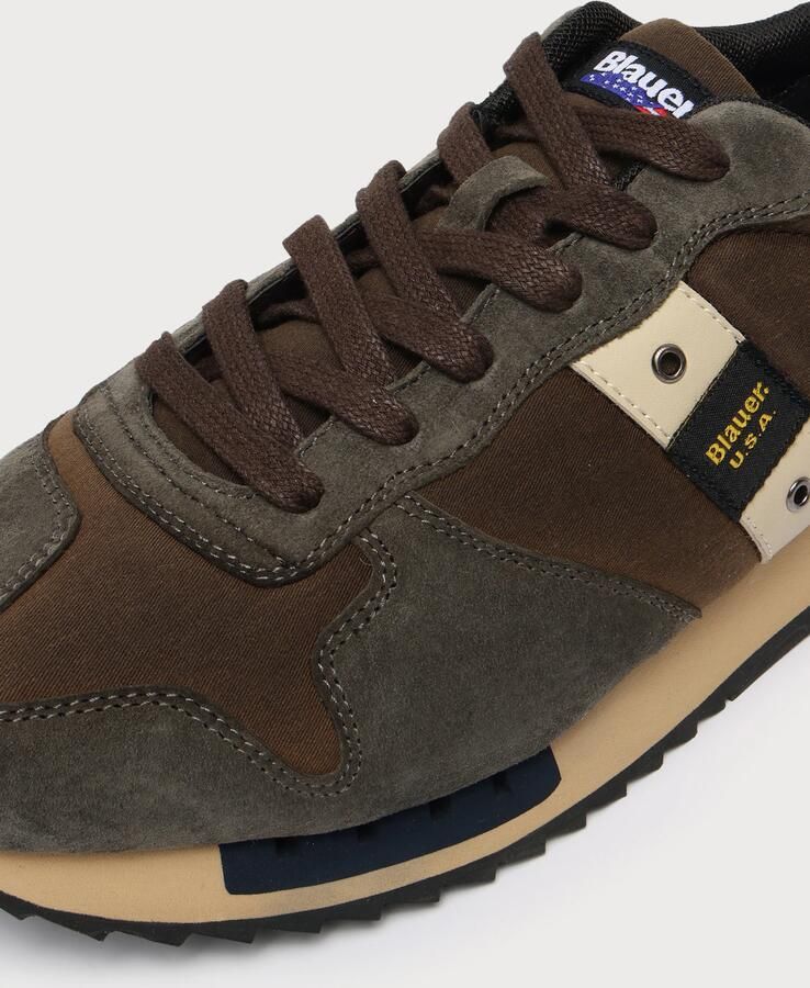 Blauer.USA Sneakers laag beige bruin donkerbruin donkergrijs - Foto 4