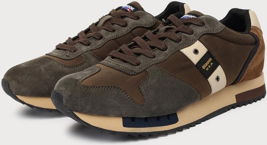 Blauer.USA Sneakers laag beige bruin donkerbruin donkergrijs - Foto 6