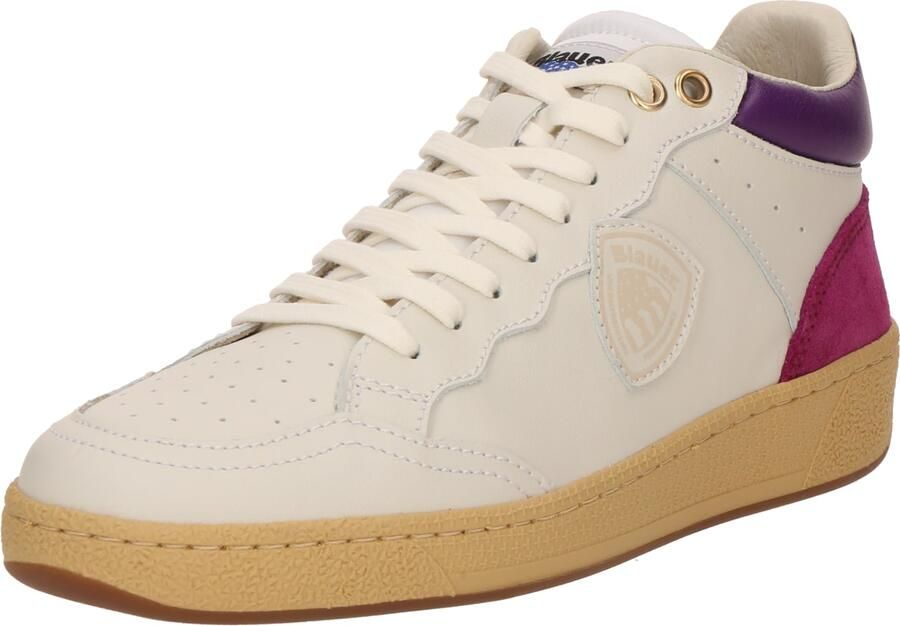 Blauer.USA Sneakers laag beige donkerlila donkerroze natuurwit