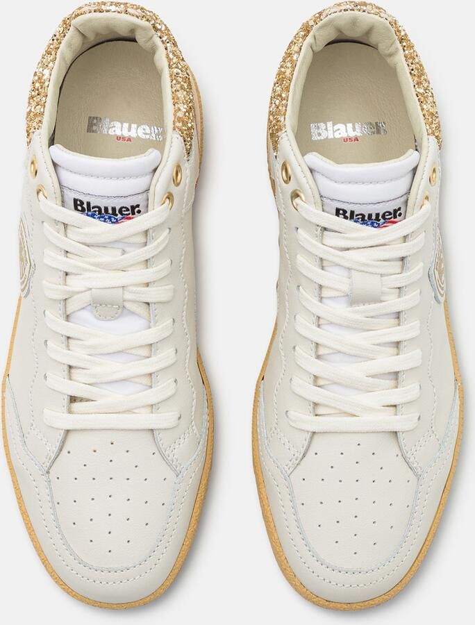 Blauer.USA Sneakers laag beige goud zilver wit - Foto 2