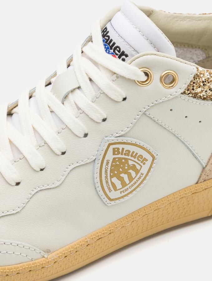 Blauer.USA Sneakers laag beige goud zilver wit - Foto 3