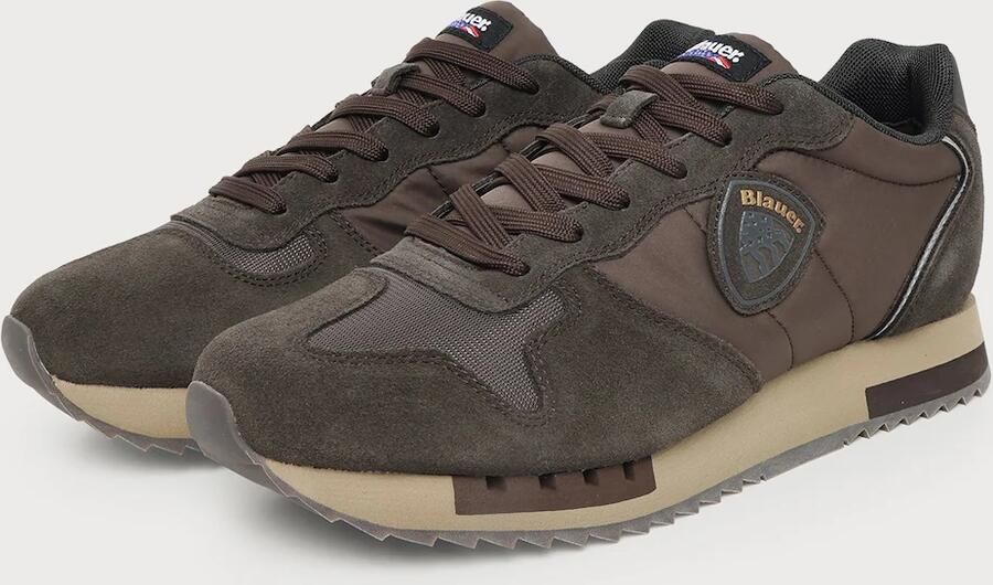 Blauer.USA Sneakers laag chocoladebruin grijs - Foto 4