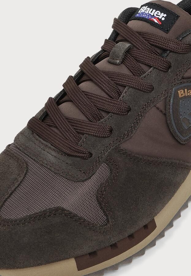 Blauer.USA Sneakers laag chocoladebruin grijs - Foto 3