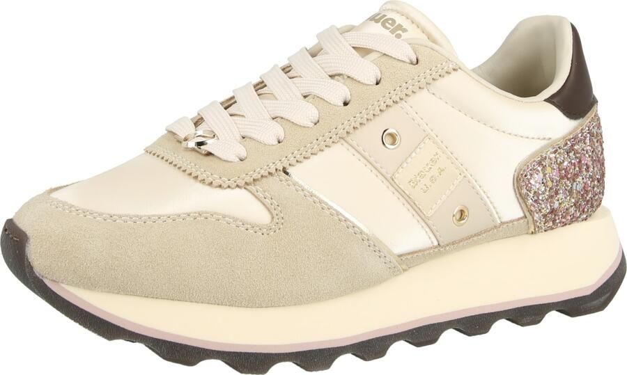 Blauer.USA Sneakers laag crème donkerbeige magenta zwart - Foto 2
