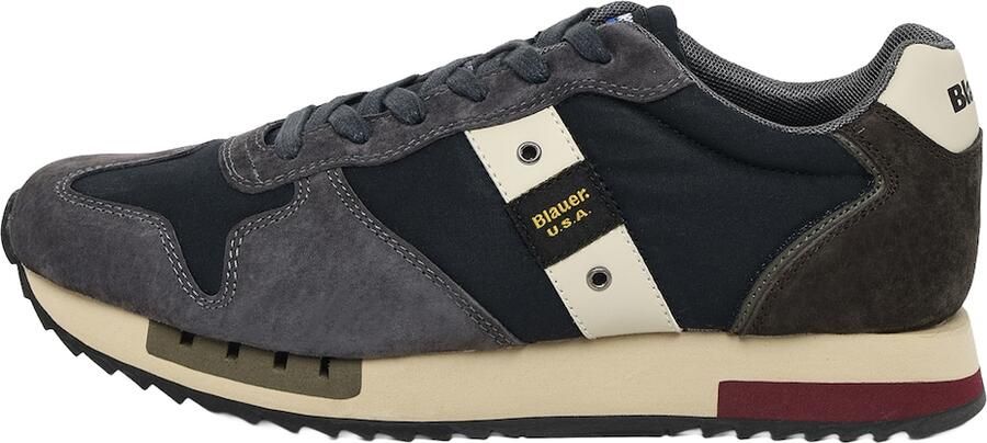 Blauer.USA Sneakers laag donkerblauw grijs aardetinten wit - Foto 2