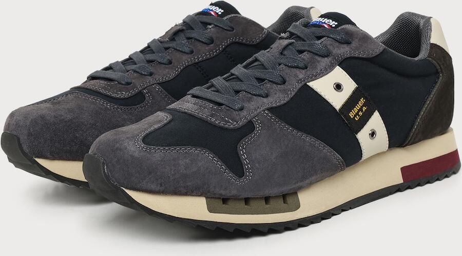 Blauer.USA Sneakers laag donkerblauw grijs aardetinten wit - Foto 3