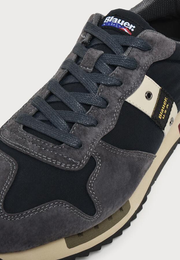 Blauer.USA Sneakers laag donkerblauw grijs aardetinten wit - Foto 6