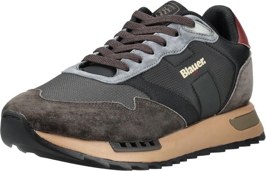 Blauer.USA Sneakers laag donkerbruin antraciet donkergrijs zwart - Foto 3