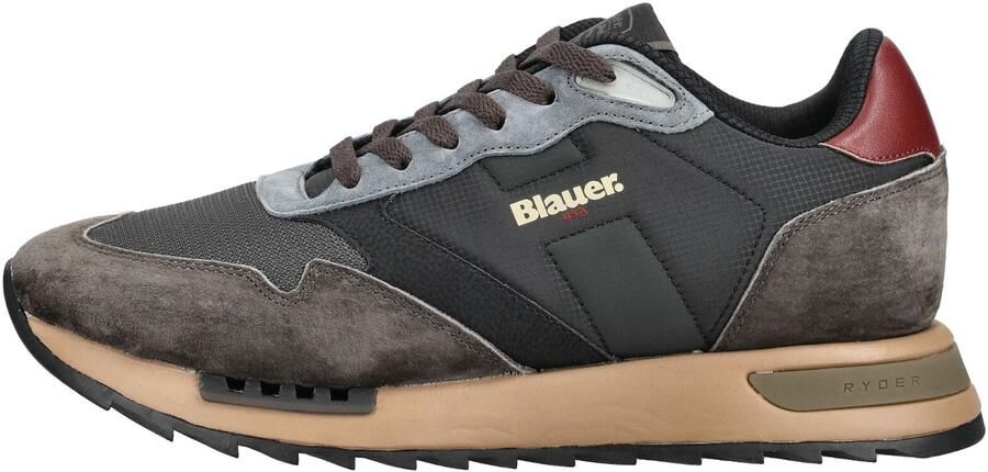 Blauer.USA Sneakers laag donkerbruin antraciet donkergrijs zwart - Foto 2
