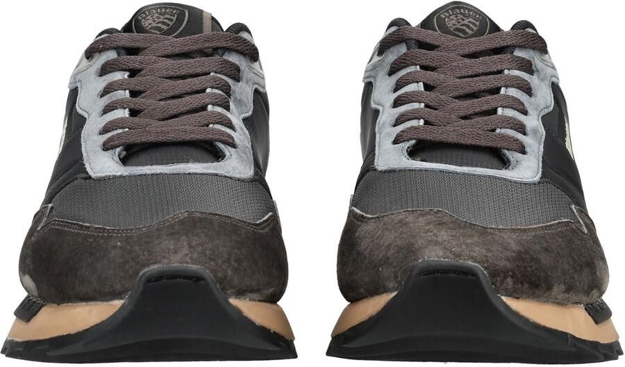 Blauer.USA Sneakers laag donkerbruin antraciet donkergrijs zwart - Foto 4