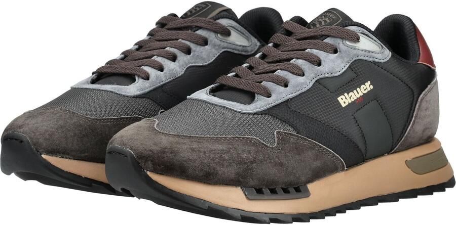 Blauer.USA Sneakers laag donkerbruin antraciet donkergrijs zwart - Foto 8