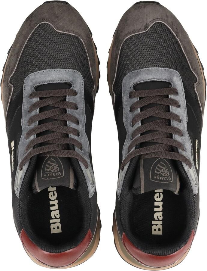 Blauer.USA Sneakers laag donkerbruin antraciet donkergrijs zwart - Foto 6
