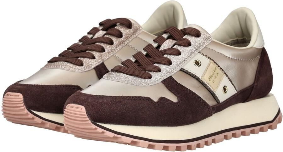 BLAUER Lage Sneakers Dames Millen03 Leer Taupe - Foto 7