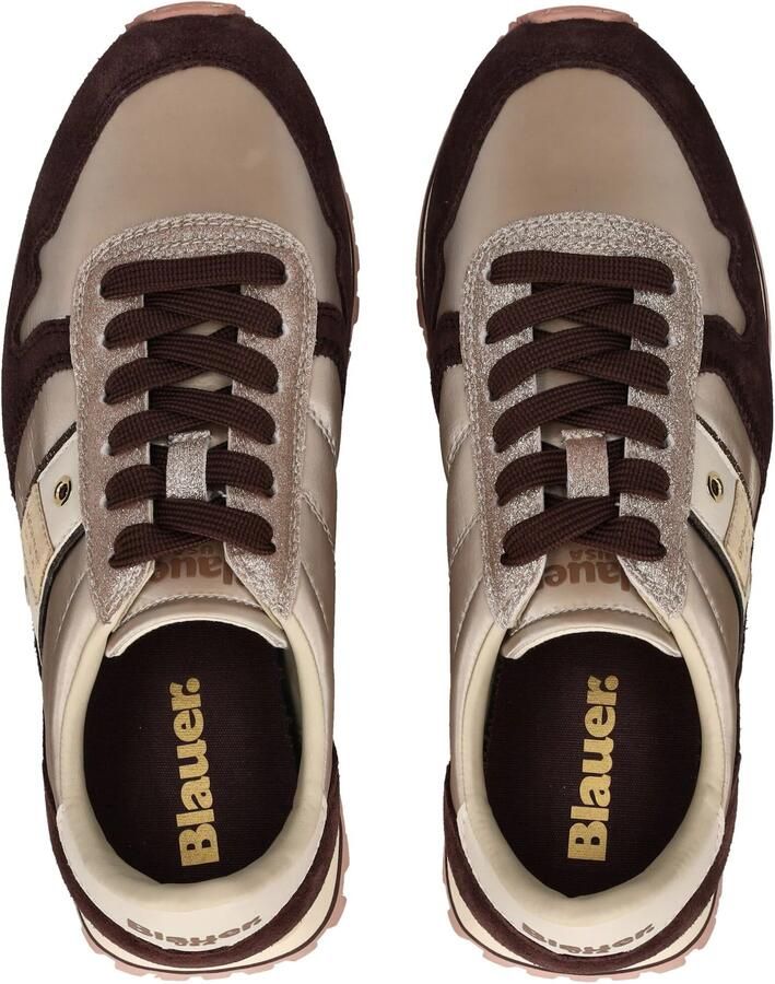 BLAUER Lage Sneakers Dames Millen03 Leer Taupe - Foto 5