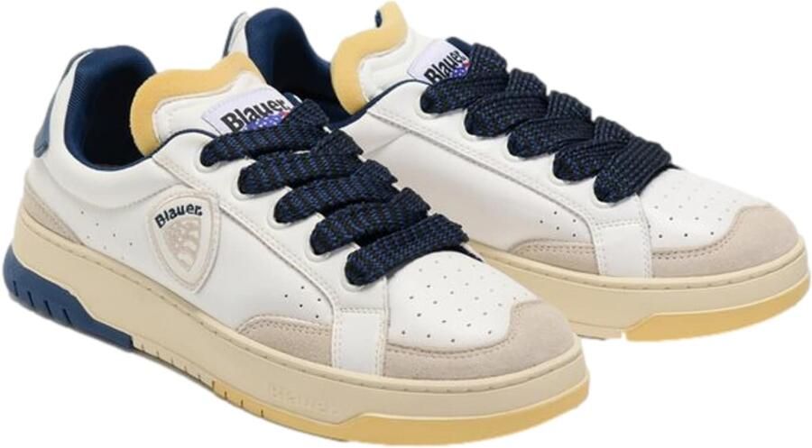 Blauer.USA Sneakers laag 'Happer' beige zwart wit - Foto 7