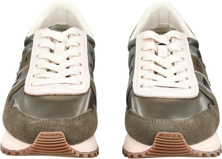 Blauer.USA Sneakers laag lichtbeige bruin gemêleerd olijfgroen - Foto 3