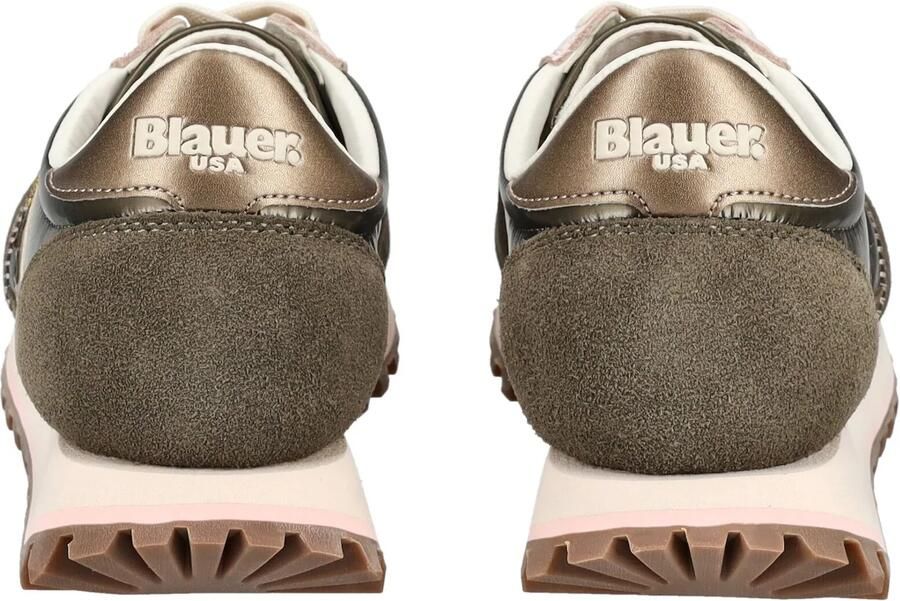 Blauer.USA Sneakers laag lichtbeige bruin gemêleerd olijfgroen - Foto 4