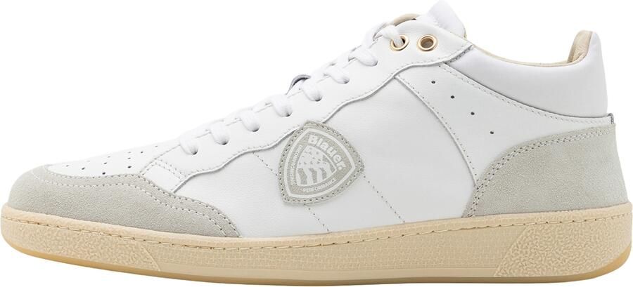 Blauer.USA Sneakers laag lichtgrijs zwart wit