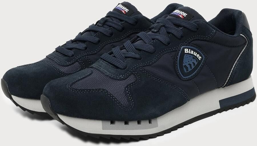 Blauer.USA Sneakers laag navy saffier wit - Foto 4