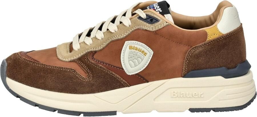 Blauer.USA Sneakers laag 'Ray' beige bruin kastanjebruin wit - Foto 6