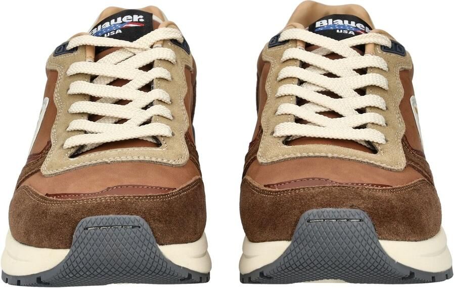 Blauer.USA Sneakers laag 'Ray' beige bruin kastanjebruin wit - Foto 4