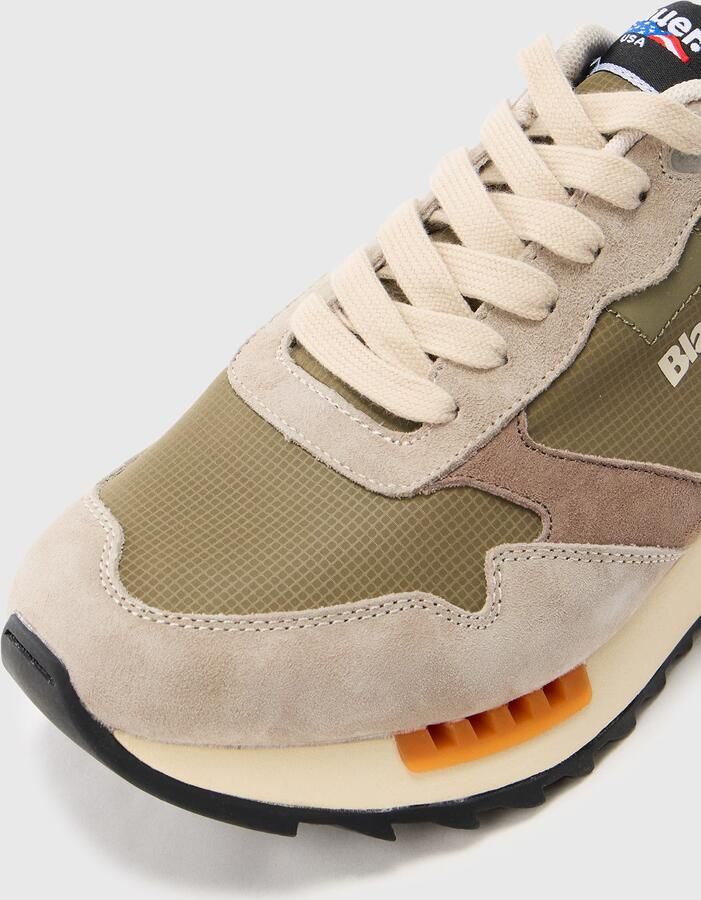 Blauer.USA Sneakers laag taupe enziaan mokka kaki - Foto 4