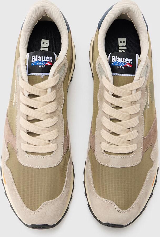 Blauer.USA Sneakers laag taupe enziaan mokka kaki - Foto 5