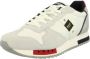 Blauer Witte Polyester Sneaker met Sportieve Details Multicolor Heren - Thumbnail 2